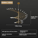 European Firework LED Chandelier for Living Room | Ljojo Pendant Lamp with Loft Hanging Lustre Fixtures