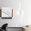 Ljojo LED Wall Lights: Bedroom TV Background Bedside Sconce, Black/White, AC85-265V