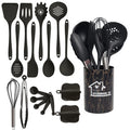 Ljojo 18Pcs Silicone Kitchen Utensils Set - Pink Non-Stick Cooking Tools