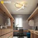 Ljojo LED Chandelier Indoor Ceiling Lamp White/Black Bedroom Living Room Lighting