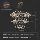 Ljojo Luxury Crystal Ceiling Chandelier Gold | Elegant Bedroom Dining Room Lighting