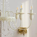 French Retro Crystal Chandelier Wall Lamp Princess Room Candle Hanging Lamp Ljojo