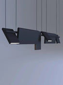 Modern Rotatable LED Pendant Light for Dining Rooms Bars. Black Office Art by Ljojo.