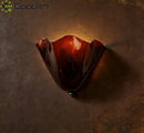 LED Glass Amber Petal Wall Lamps for Bedroom Home Decoration by Ljojo