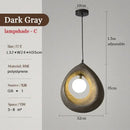 Ljojo Minimalist Led Pendant Light Retro Restaurant Chandelier for Living Room