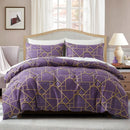 Geometric Boho Duvet Set + Pillowcase, 2/3pc Polyester Bedding, Single King Size, Ljojo Brand