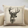 Elk Animal Cushion Cover Sofa Decor Pillow Case Linen Home Decor Ljojo