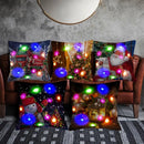 Christmas Santa LED Light Pillowcase for Home Decor, 45x45cm - Ljojo