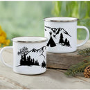 Enamel Mountain Mug with Handle by Ljojo. Best Camping Gift for Outdoor Lovers