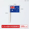 Disposable Bamboo Fruit Stick Small Flag Toothpick for Cake Cocktail Decoration