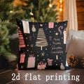 Christmas Tree & Gift Pattern Pillow Covers by Ljojo - Perfect for Sofa, Bedroom, Car