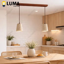 Modern Stone Shade Kitchen Island Pendant Light by Ljojo: Single/Double/Triple Head 10/60/80cm Bar Lighting