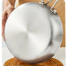 Ljojo 304 Stainless Steel Non-stick Frying Pan Wok for Gas Stove Induction Saucepan