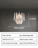 French Marble Pendant Light Modern Copper Chandelier LED Water Droplet for Home Decor by Ljojo