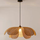 Japanese Style Rattan LED Chandelier - Elegant Pendant Lamp for Dining Room by Ljojo