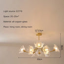 Luxury Glass Chandelier Flower Pendant Lamp for Bedroom Hallway Living Room by Ljojo
