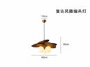 Rattan Glass Ceiling Chandelier Modern Boho Chic Lighting by Ljojo