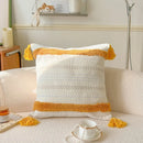 Ljojo Light Luxury Woven Cloth Tassel Throw Pillow - Heavy Craftsmanship