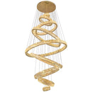 Ljojo Luxury Crystal Chandelier Pendant Light for Living Room - Modern Stair Ceiling Lamp