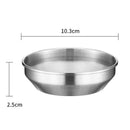 Ljojo 304 Stainless Steel Seasoning Dish Set - Round Golden Barbecue Saucer Plates