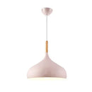 Nordic Colored Chandelier Wooden Pendant Light LED Lamp Single Head Aluminum Children Room Ljojo