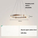 Nordic Wabi Sabi Living Room Pendant Light - Retro Luxury Ring Stone Lamp by Ljojo