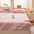 Ljojo 2025 Warm Fleece Fitted Sheet Set, Cozy Mattress Cover & Pillowcase, 3D Flower Design
