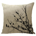 Ljojo Maple Leaf Print Linen Pillowcase for Home Decor and Sofa Comfort