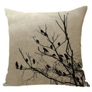 Ljojo Maple Leaf Print Linen Pillowcase for Home Decor and Sofa Comfort