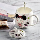 Ljojo 410ml Bone  Boy Girl Cartoon Tumbler with Lid and Spoon
