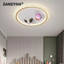 Astronaut LED Ceiling Light Space Children's Room Lamp Boy Bedroom Decor Ljojo