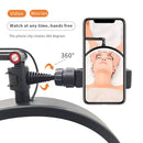 Ljojo 20W LED Half Moon Ring Floor Lamp for Beauty & Skincare
