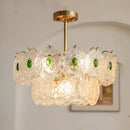 Emerald Green Glass Chandelier for Bedroom and Living Room by Ljojo