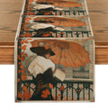 Autumn Maple Leaf Table Runner by Ljojo: Retro Home Dining Decor
