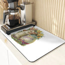 Easter Rabbit Print Kitchen Drying Mat Set by Ljojo