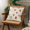 Embroidered Christmas Pillow Cover - Ljojo Cozy Holiday Decor