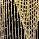 Ljojo Luxury Crystal Tassel Chandelier for Staircases, Living Rooms, and Lobbies