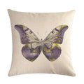 Butterfly Cotton Linen Throw Pillow Cover for Home & Car Decor - Ljojo