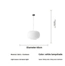 White Pumpkin-Shaped LED Pendant Lamps for Modern Home Decor by Ljojo