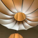Ljojo Minimalist Danish Pendant Light: Ufo Lampshade, Rustic Fabric Lantern Lamp