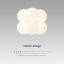Milky White Glass Ball Chandelier for Living Room by Ljojo