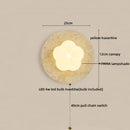 Ljojo LED Pull Chain Wall Light in Yellow Travertine Wood Finish