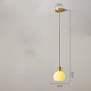 Nordic Japan LED Ceiling Chandelier Lamp Design White Ceramic Brass Pendant Light - Ljojo