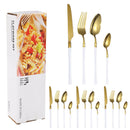 Ljojo 16-Piece Stainless Steel Tableware Set for Restaurants, Hotels, and Homes