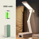 Foldable LED Desk Lamp with Clock | Portable USB Charging | Energy Saving Reading Light by Ljojo