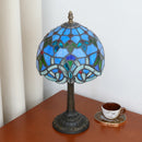 Blue Baroque Design Stained Glass Table Lamp for Living Room by Ljojo