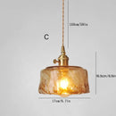 Ljojo Vintage Industrial Pendant Light Glass Chandelier for Dining Room Industrial Style Lighting