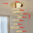 Ljojo Luxury Crystal Chandelier Pendant Light Gold Chrome Finish Modern Living Room Lighting