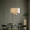 Ljojo Nordic Wabi Sabi Linen Fabric Pendant Lamp LED Ceiling Chandelier Home Decor Lighting