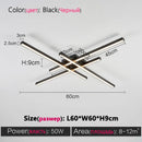 Modern Black Ceiling Lamp Nordic Long Strip Living Room Bedroom Restaurant Home Decoration Indoor Lighting by Ljojo